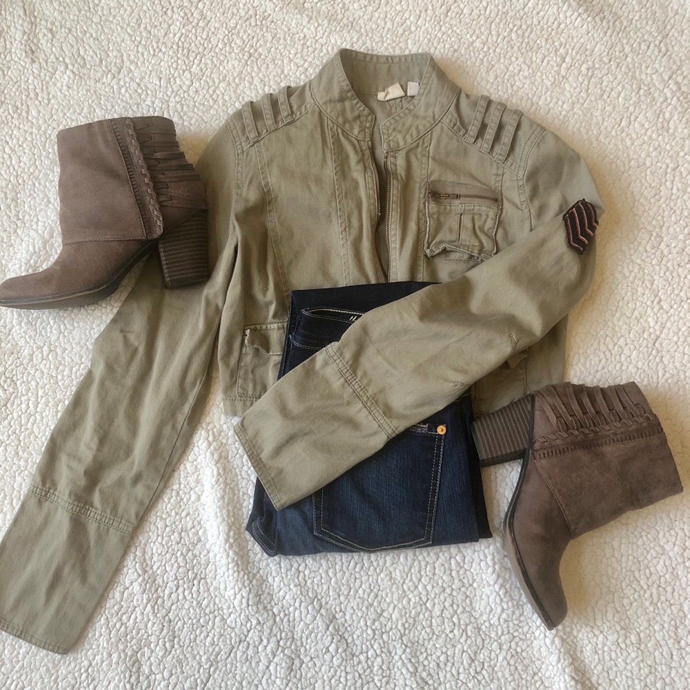 Mudd Cropped Military Jacket